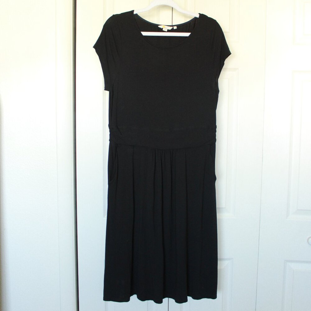 Boden Amelie black midi dress size 12